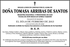 Tomasa Arribas de Santos